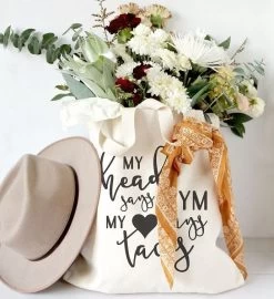 Gym Lover Reusable Shoulder Tote -Gift Promotion Store mk006788alt view3c