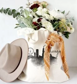 Cities Reusable Shoulder Tote 12 Cities Reusable Shoulder Tote -Gift Promotion Store mk006893alt view3c