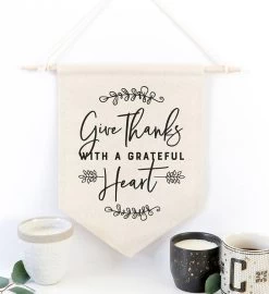 Grateful, Thankful, Blessed Canvas Wall Hang -Gift Promotion Store mk007099alt viewc