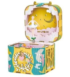 Dancing Ballerina DIY 3D Music Box Kit -Gift Promotion Store mk007359x 2