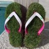 Grass Flip Flops White/ Pink -Gift Promotion Store mk007793x