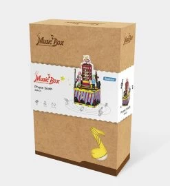 Phone Booth DIY 3D Wooden Puzzle -Gift Promotion Store mk008046alt view2c