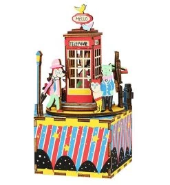 Phone Booth DIY 3D Wooden Puzzle -Gift Promotion Store mk008046x 2