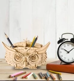 Owl Shortage Box DIY 3D Wood Laser Cut Puzzle -Gift Promotion Store mk008082alt viewc