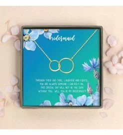 Bridesmaid Infinity Rings Pendant Necklace -Gift Promotion Store mk008188x 2