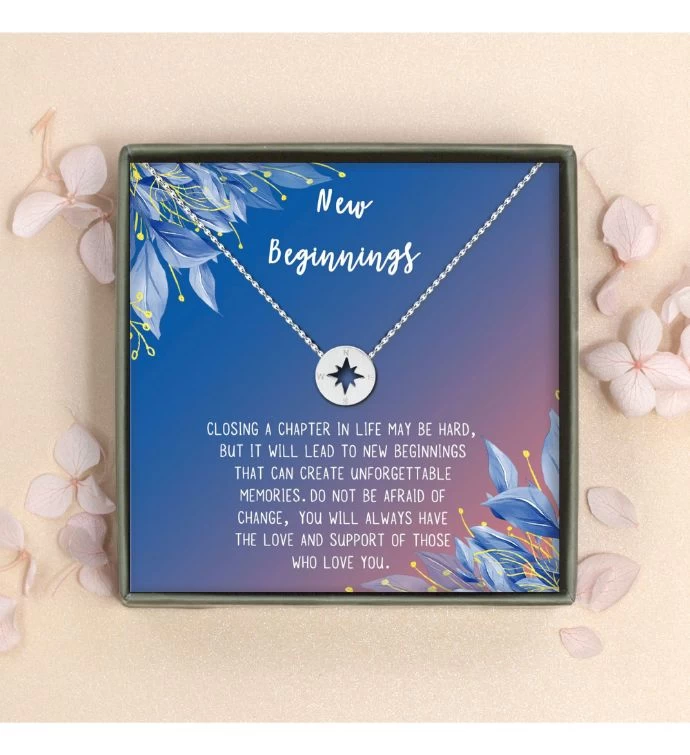 New Beginnings Compass Card Necklace And Jewelry Gift Set 4 New Beginnings Compass Card Necklace And Jewelry Gift Set - Image 2