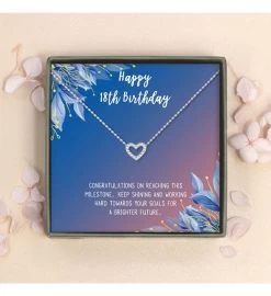 Happy 18th Birthday Heart Pendant Necklace Gift Box -Gift Promotion Store mk008275x 2