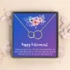 Happy Retirement Infinity Rings Necklace With Card Jewelry Gift Box -Gift Promotion Store mk008304x