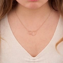 Bridesmaid Infinity Rings Pendant Necklace -Gift Promotion Store mk008309alt view3c