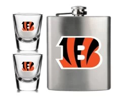 NFL 3pc Flask & Shot Glasses Set -Gift Promotion Store mk008628alt view2c
