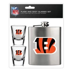 NFL 3pc Flask & Shot Glasses Set -Gift Promotion Store mk008628alt viewc