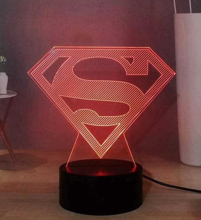 Superhero 3d Illusion Led Decorative Lights 3 Superhero 3d Illusion Led Decorative Lights
