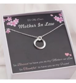 To My Dear Mother In Law Card And Sterling Silver Necklace -Gift Promotion Store mk008814alt viewc