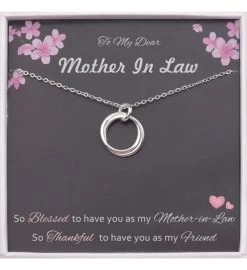 To My Dear Mother In Law Card And Sterling Silver Necklace -Gift Promotion Store mk008814x 2
