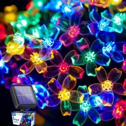 30 Led 23 Feet Sakura Flower Lights With 8 Flash Changing Modes