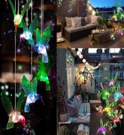 Outdoor Solar Color Changing Hummingbird String Hanging Light Garden Patio 11 Outdoor Solar Color Changing Hummingbird String Hanging Light Garden Patio -Gift Promotion Store mk009191alt view2c