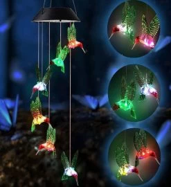 Outdoor Solar Color Changing Hummingbird String Hanging Light Garden Patio 12 Outdoor Solar Color Changing Hummingbird String Hanging Light Garden Patio -Gift Promotion Store mk009191alt view3c