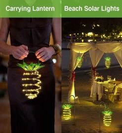 60 Led Hanging Solar Pineapple String Lights -Gift Promotion Store mk009196alt view2c