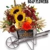 Fall Harvest Soap Flower Wheelbarrow -Gift Promotion Store mk009228x