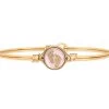 Little Footsteps Bangle Bracelet In Pink 2 Little Footsteps Bangle Bracelet In Pink -Gift Promotion Store mk009541x