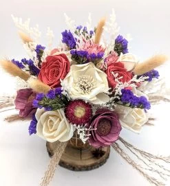Dried Pampas Bouquet "crimson Summer" -Gift Promotion Store mk009627alt viewc