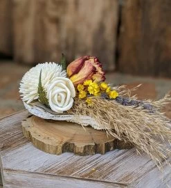 Luxury Fragrance Gift Set: Dried Flowers In An Oyster Shell Diffuser -Gift Promotion Store mk009635alt view2c