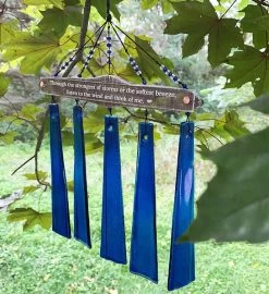 Memorial Sun Catcher Wind Chime With Butterfly Hook -Gift Promotion Store mk009918alt viewc