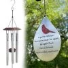 Cardinal Memorial Wind Chime Silver Teardrop -Gift Promotion Store mk009995x