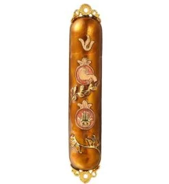 Matashi Hand Painted Enamel Mezuzah W/ A Dove & Hamsa Design W/ Crystals 10 Matashi Hand Painted Enamel Mezuzah W/ A Dove & Hamsa Design W/ Crystals -Gift Promotion Store mk010165alt viewc
