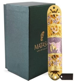 Matashi Hand Painted 5.7" Dove Mezuzah W/ Gold Accents & Crystals -Gift Promotion Store mk010189x
