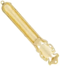 Matashi Hand Painted 5.7" Dove Mezuzah W/ Gold Accents & Crystals -Gift Promotion Store mk010190alt view3c