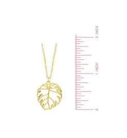 Monstera Leaf Necklace -Gift Promotion Store mk010255alt view2c