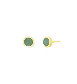 Opportunity Aventurine Studs -Gift Promotion Store mk010256x 1