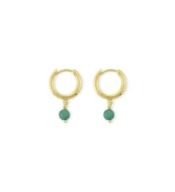 Opportunity Aventurine Hoops -Gift Promotion Store mk010274x 1