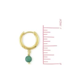 Opportunity Aventurine Hoops -Gift Promotion Store mk010280alt view2c