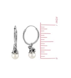 Frog On A Pearl Hoops -Gift Promotion Store mk010295alt view2c