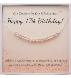 Happy 17th Birthday Card And Sterling Silver Necklace Jewelry Gift Set -Gift Promotion Store mk010355x 1