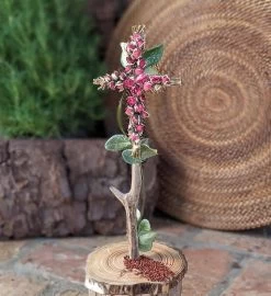 Christian Gift Set : Handcrafted Centerpiece With Preserved Rose And Fragrance -Gift Promotion Store mk011417alt view3c