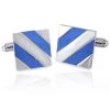 Men's Stainless Steel Polished Mother Of Pearl Inlay Square Cuff Links 2 Men's Stainless Steel Polished Mother Of Pearl Inlay Square Cuff Links -Gift Promotion Store mk011424x