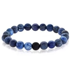 Sodalite And Matte Onyx 10mm Stone Bead Stretch Bracelet -Gift Promotion Store mk011431x 2