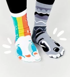 Rainbowface & Mr. Gray Pals Socks -Gift Promotion Store mk011988x 1
