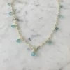 Chalcedony Drop Balmy Nights Necklace With Gold -Gift Promotion Store mk012300x