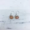 Jill Short Drop Earring In Peach Moonstone - Silver -Gift Promotion Store mk012364x