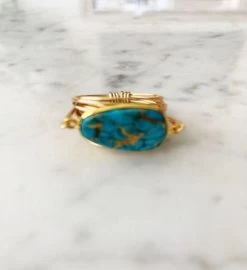 Torrey Ring In Copper Turquoise -Gift Promotion Store mk012439alt view2c