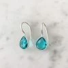 Blue Topaz Tear Drop Earrings -Gift Promotion Store mk012471x