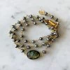 Two In One Bracelet/necklace, Magnet Polished Pyrite/labradorite -Gift Promotion Store mk012543x