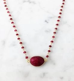 Mrs. Parker Endless Summer Necklace Ruby 13 Mrs. Parker Endless Summer Necklace Ruby -Gift Promotion Store mk012629alt viewc
