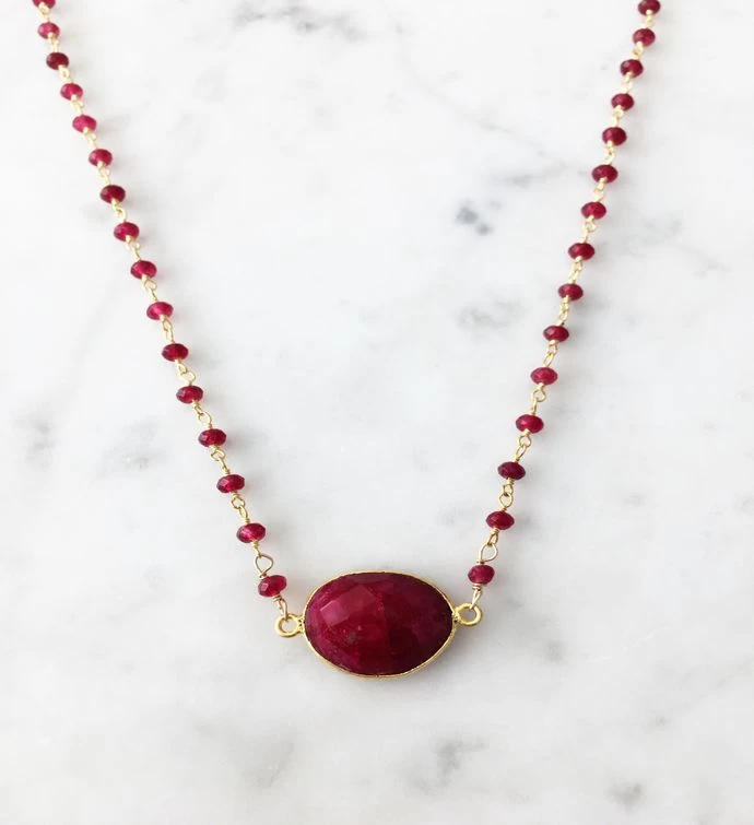 Mrs. Parker Endless Summer Necklace Ruby 5 Mrs. Parker Endless Summer Necklace Ruby - Image 3