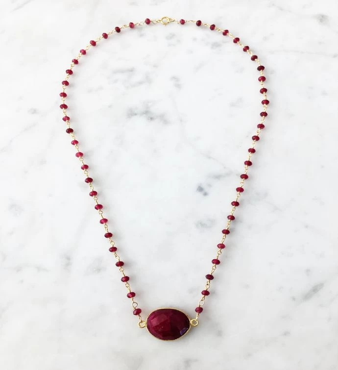 Mrs. Parker Endless Summer Necklace Ruby 4 Mrs. Parker Endless Summer Necklace Ruby - Image 2