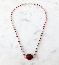 Mrs. Parker Endless Summer Necklace Ruby 19 Mrs. Parker Endless Summer Necklace Ruby -Gift Promotion Store mk012629x 2